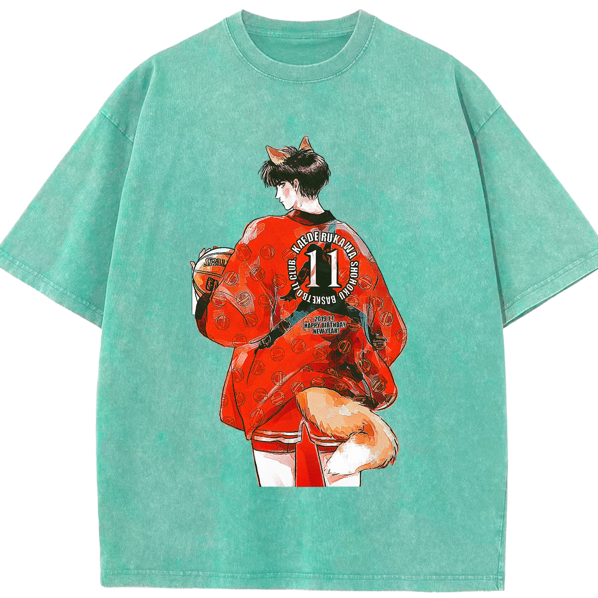 （画像用） SLAM DUNK／スラムダンク 綿100% ヴィンテージ風 半袖Tシャツ（フロントプリント）